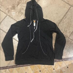 Lucy dark gray heather hoodie pullover size m